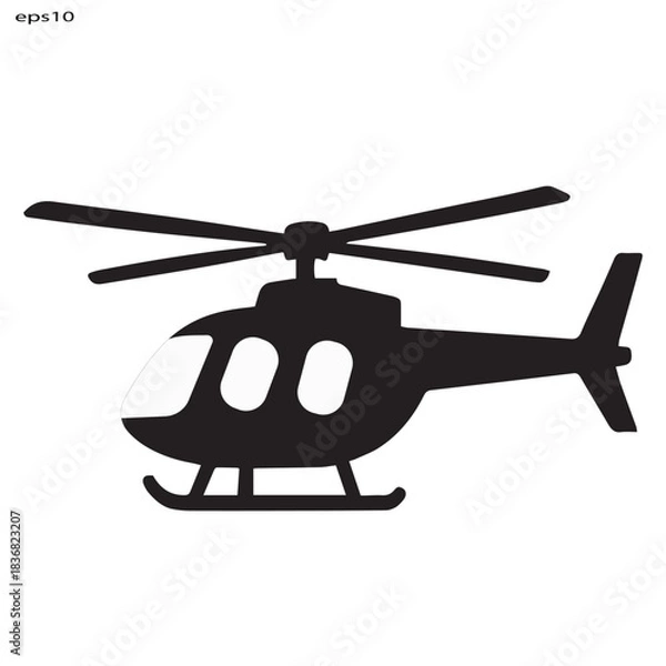 Obraz helicopter vector illustration
