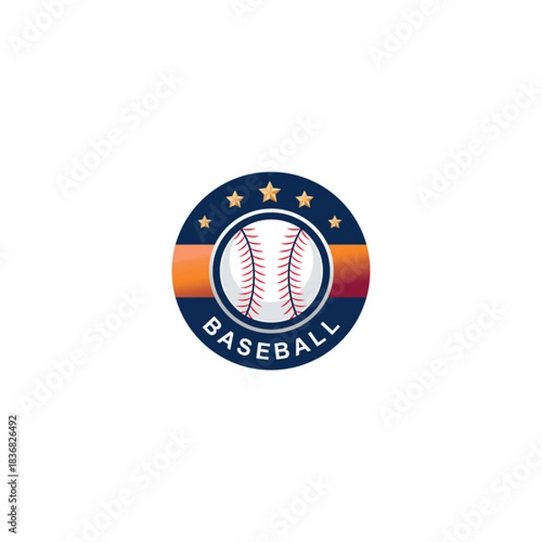 Fototapeta baseball logo badge vector design