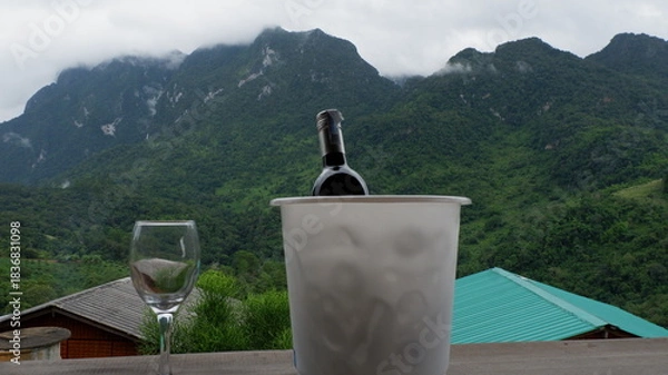 Obraz Mountain dinner with a beautiful view