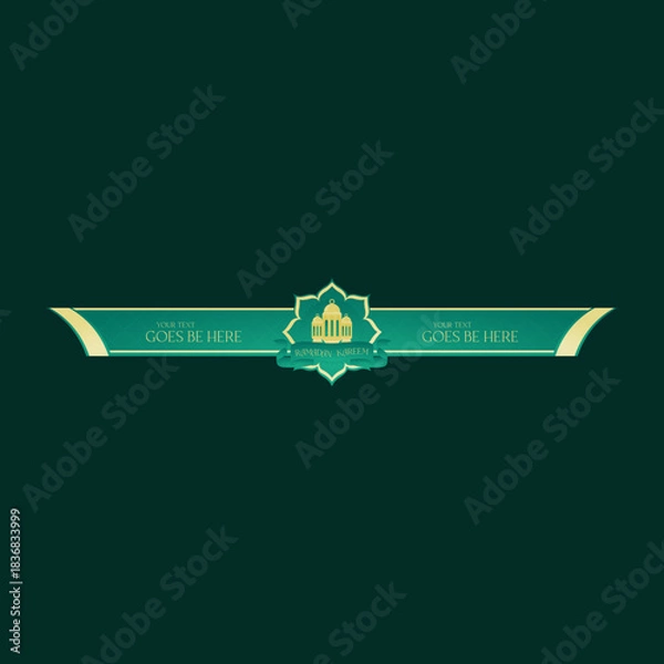 Fototapeta islamic lower third vector design