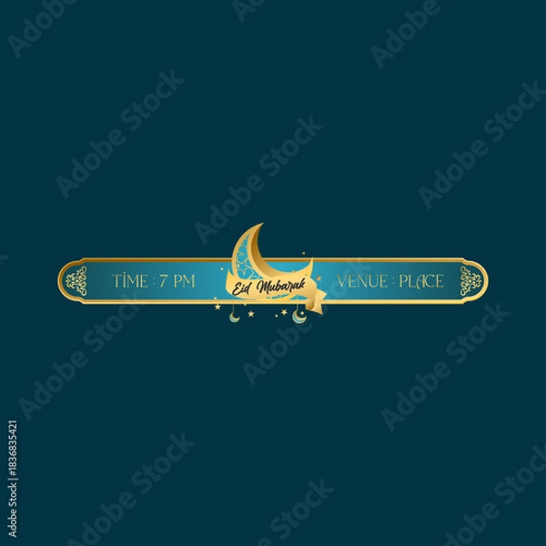 Fototapeta islamic lower third vector design