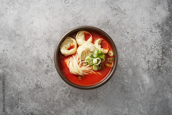 Fototapeta King dumpling soup with noodles