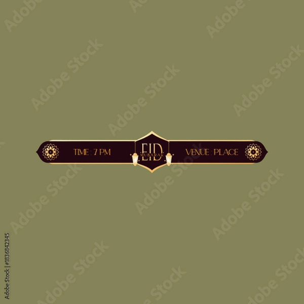 Fototapeta islamic lower third vector design