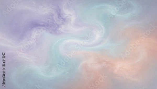 Fototapeta Abstract background with pastel nebula swirls