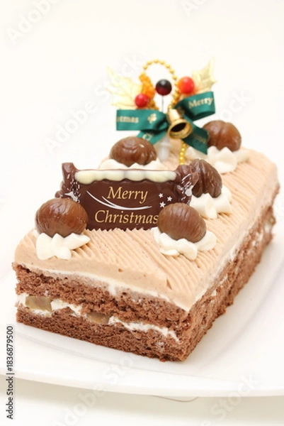Obraz モンブランクリームのクリスマスケーキ