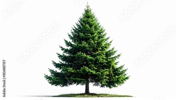 Obraz Christmas tree isolated on white background