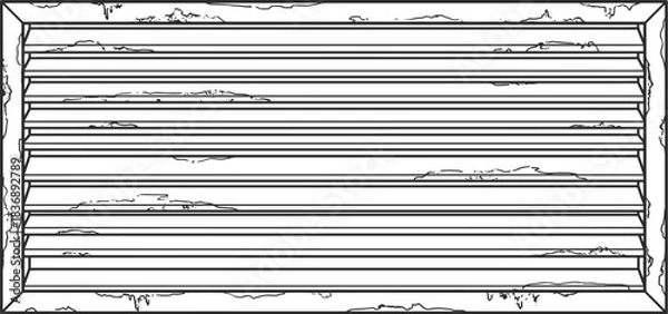 Obraz Ventilator vector illustration of an old building.