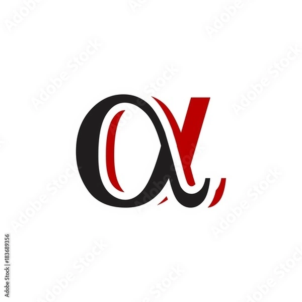 Obraz colourfull letter alpha logo vector