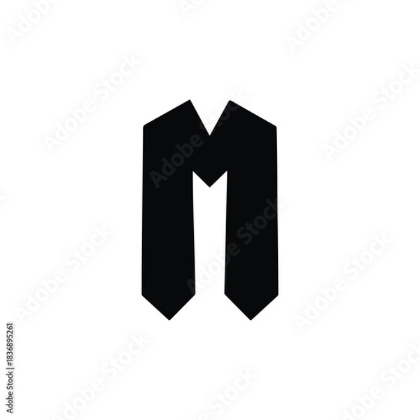 Obraz Graduation stole silhouette vector flat illustration design.