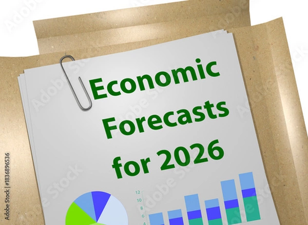Fototapeta Economic Forecasts for 2026 concept