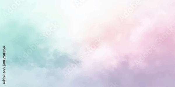 Fototapeta Colorful abstract watercolor sky background with clouds and light
