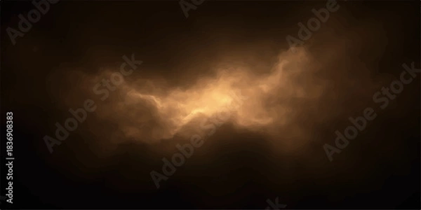 Fototapeta Sunlight breaking through dark clouds over the sky