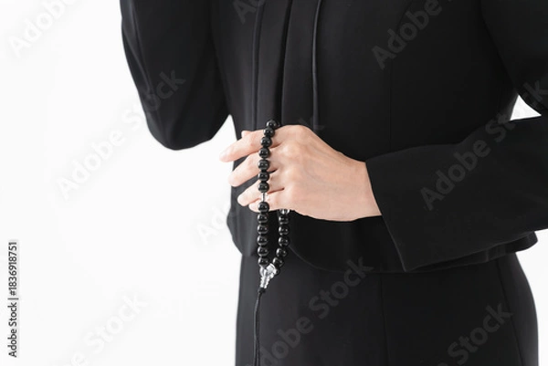 Fototapeta 喪服を着た女性　葬儀イメージ