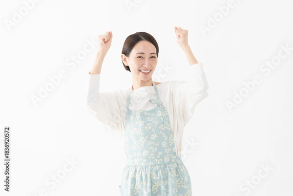 Obraz エプロンを着た女性　ライフスタイルイメージ