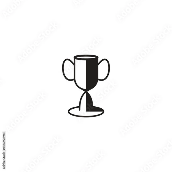 Obraz Trophy award champion vector symbol design
