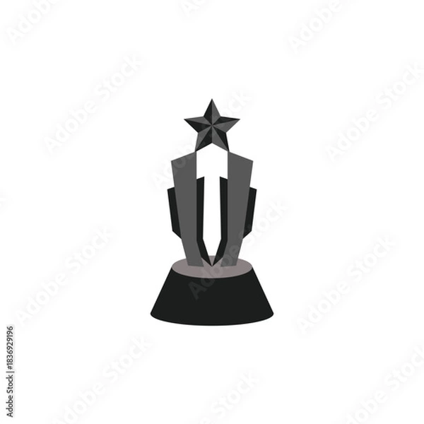 Obraz Trophy award champion vector symbol design