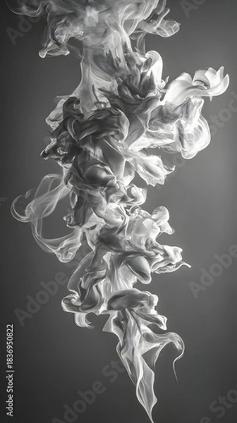 Obraz pattern wallpaper in swirling black and white