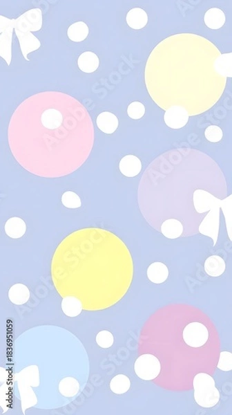 Obraz pattern with small polka dots in pastel shades