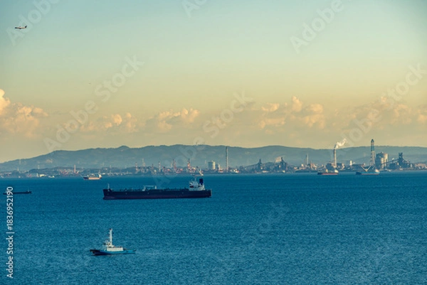 Fototapeta 神奈川県川崎市東扇島から望む東京湾