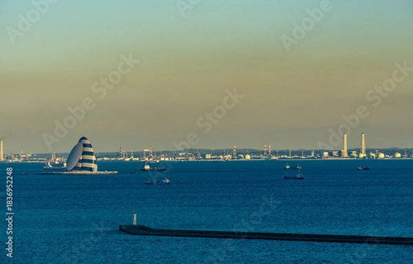 Fototapeta 神奈川県川崎市東扇島から望む東京湾