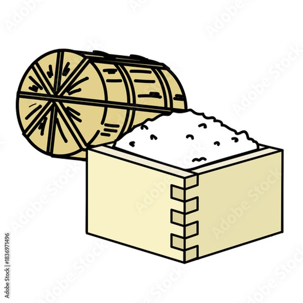 Fototapeta 米俵とお米