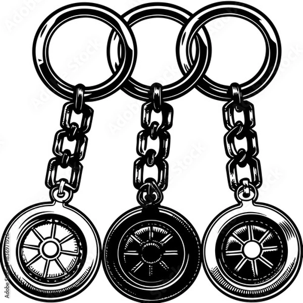 Obraz chain link on white