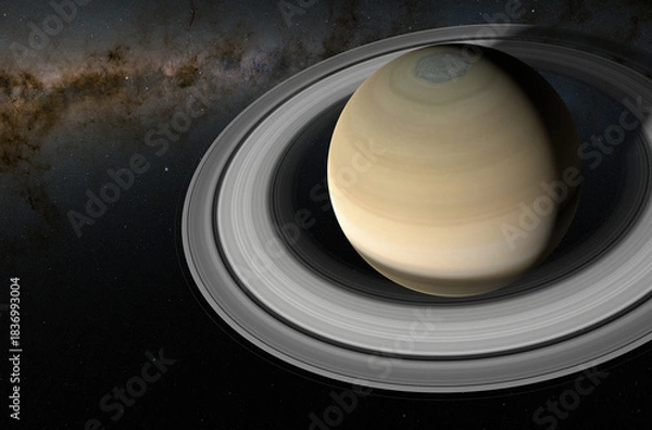 Obraz Saturn - supercloseup view 3d illustration