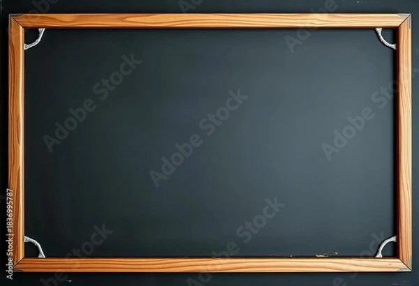 Obraz Rustic chalkboard border frames a handwritten menu with chalk,  rustic,  culinary