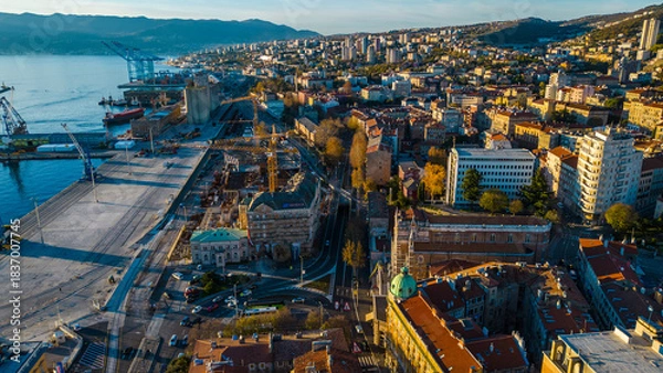 Obraz Rijeka Port City Panorama