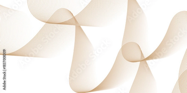 Fototapeta Abstract blend wave lines and technology background. Background lines wave abstract stripe design. White background, mesh abstract, vector gradient line soft blend.