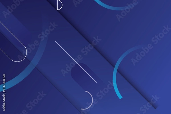 Fototapeta Blue geometric abstract background. Vector illustration