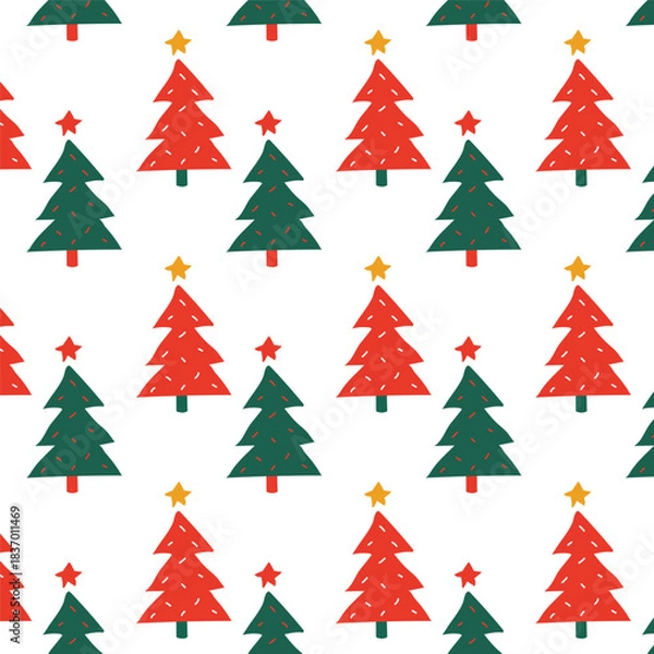 Obraz Merry Christmas Seamless Pattern Design