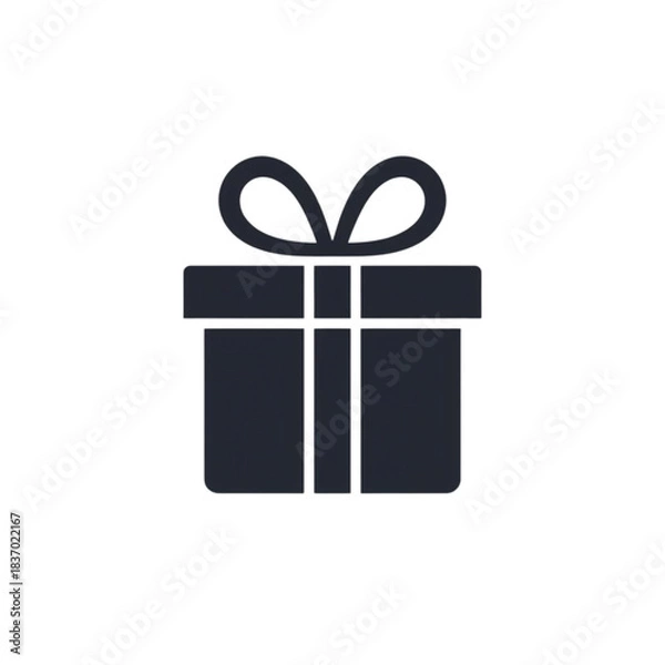 Obraz Christmas gift box icon