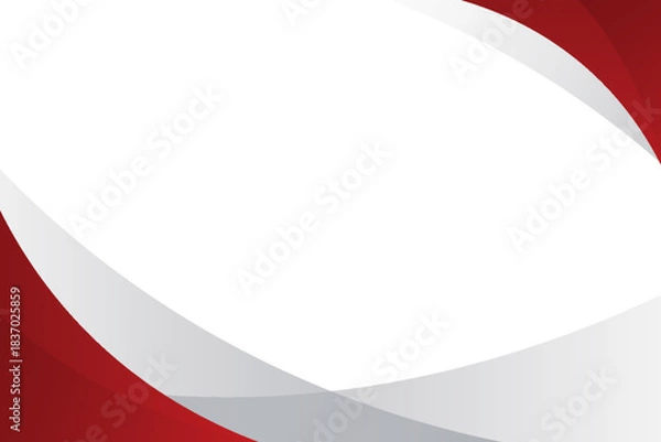 Fototapeta Abstract red and white curve background. Vector illustration