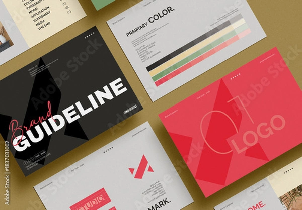 Fototapeta Brand Guidelines Template Layout