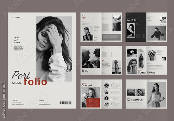 Fototapeta Minimal Portfolio Layout
