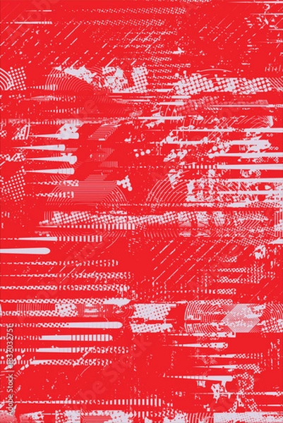 Obraz Grunge textured poster with rough dotted texture. Overlay grunge texture . Simply place texture over any object to create grunge effect . Muted cyber punk texture for your poster design