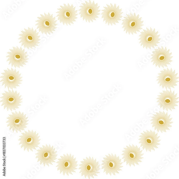 Fototapeta Star round frame. Sunburst explosion star. Template with empty space for your text