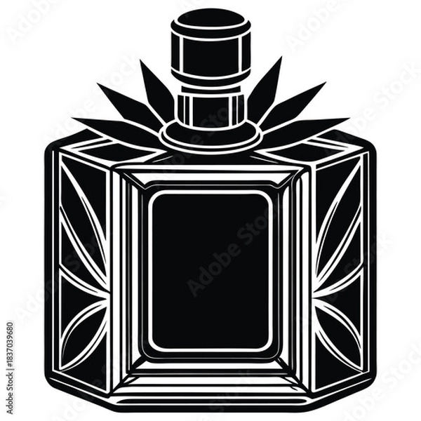 Obraz Luxury rectangular perfume bottle silhouette