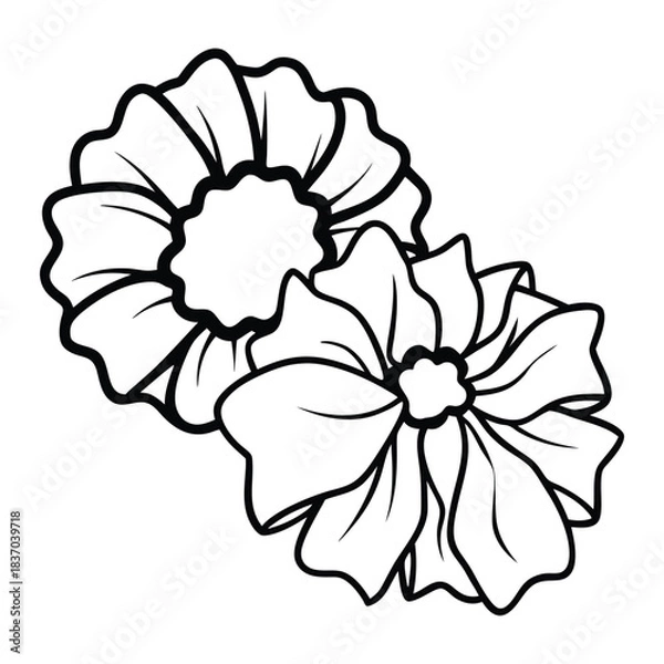 Obraz Layered scrunchie duo silhouette