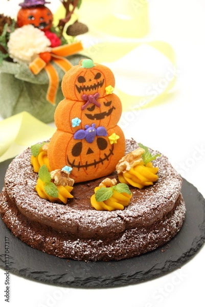 Obraz ハロウィンのチョコレートケーキ