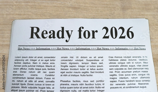 Obraz A newspaper with the headline Ready for 2026