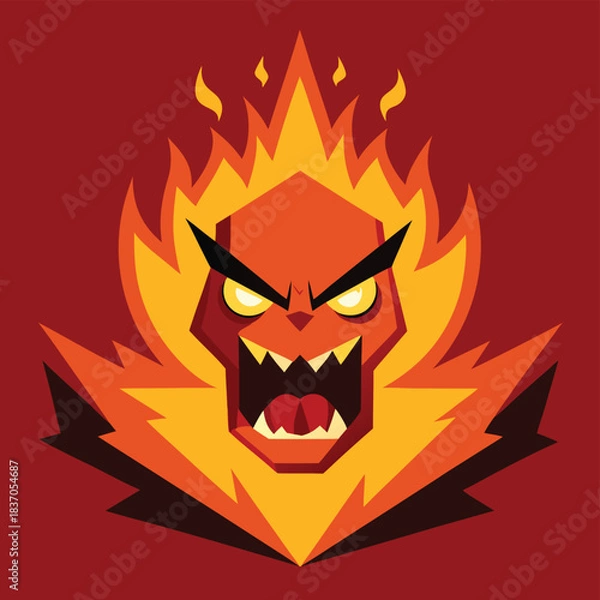 Fototapeta vector illustration of a devil