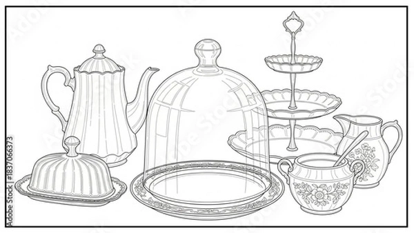 Obraz hand drawn vector illustration of a chef with a knife