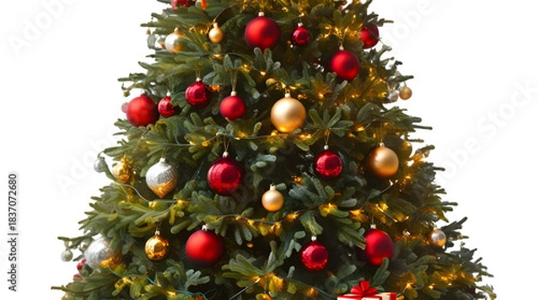 Fototapeta Transparent background and Christmas tree