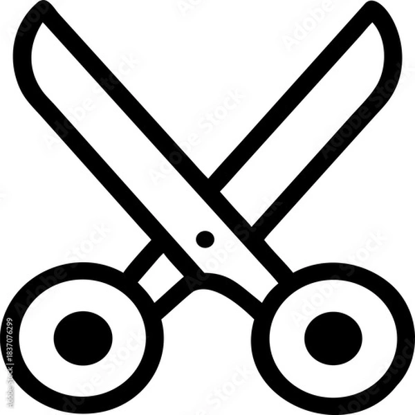 Obraz scissors icon. Thin Linear Style Design Isolated On White Background