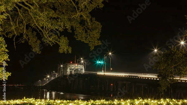 Obraz bridge at night