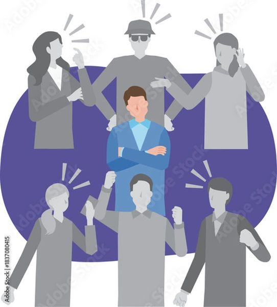 Obraz 疎外感を感じる男性