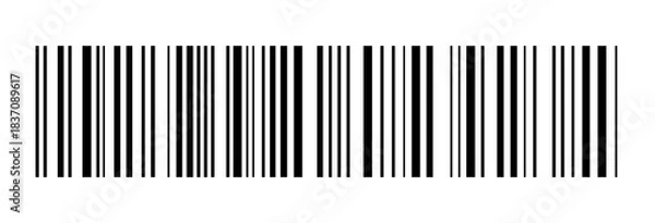 Obraz Simple fake bar code PNG image
