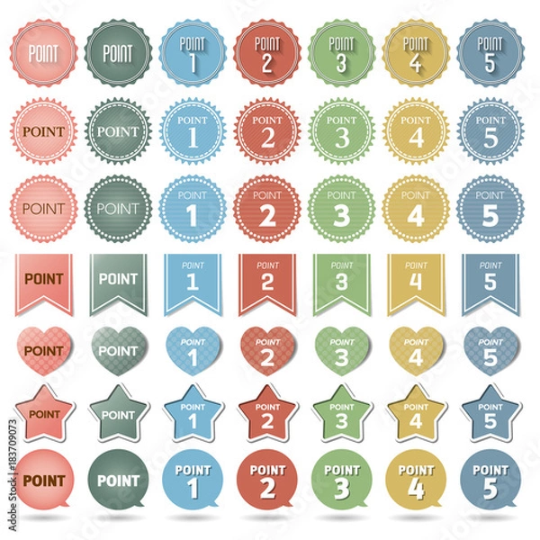Fototapeta ポイント アイコンセット2